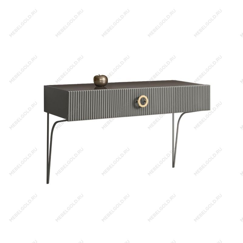 Стол туалетный (консоль) Bogemia Fillini (Серый) (Lakobel/Золото) БМСТ-1(FI)
