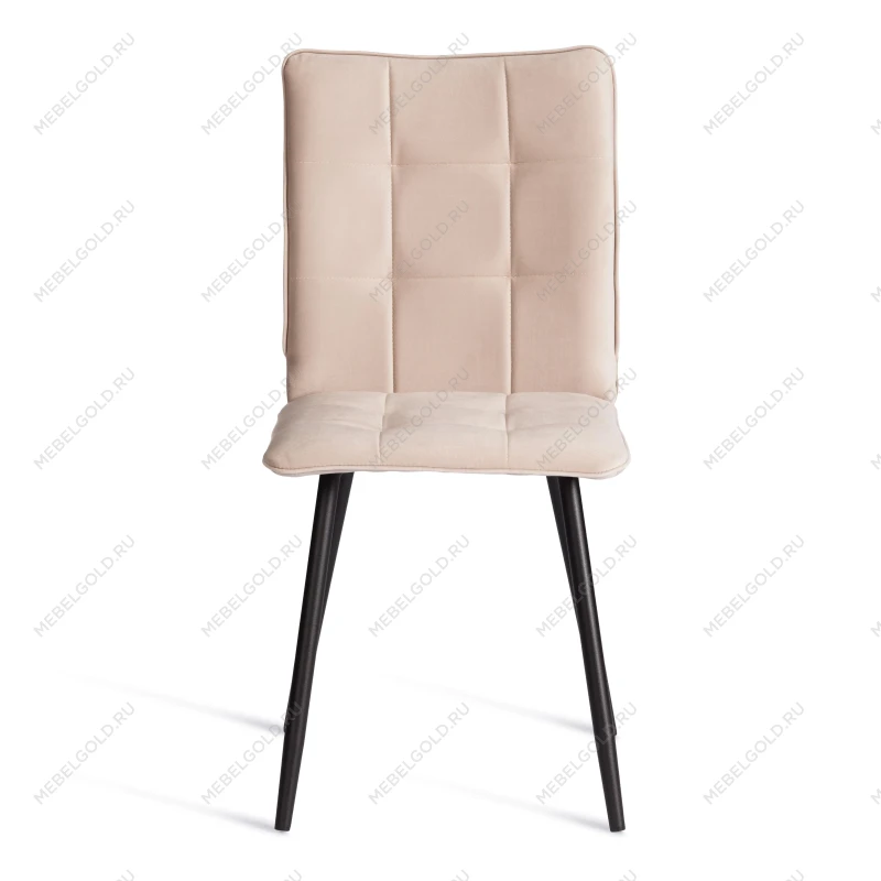 Стул обеденный Bari, LT, флок, бежевый/черный, 7, 41х55х89 см | изображение 4