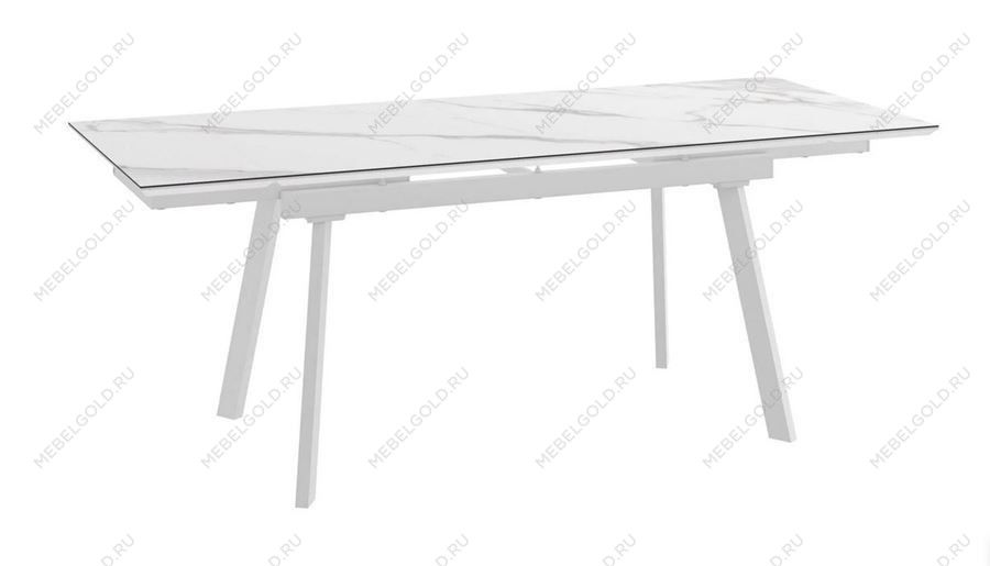 Стол с керамическим покрытием Chelsy (F)-160 (CALAKATTA ST CER/Белый) 160(40+40)х90 | изображение 1