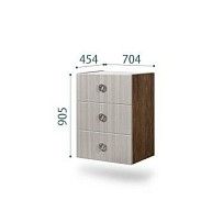 Комод Bogemia Woodline Fly Fi (Шелк) (Novabuk/Хром) БМКМ-1