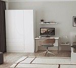ВАРДИГ стол компьютерный ИКЕА / IKEA K2 100x82, белый/красный | изображение 3
