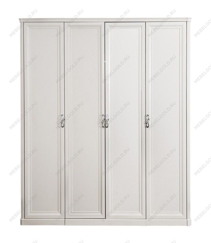 Шкаф Мишель 4-дверный (2+2) без зеркал белый матовый | изображение 1