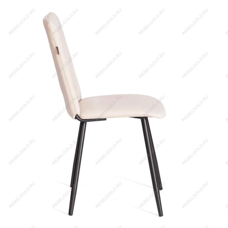 Стул обеденный Asti, TREND, флок, бежевый/черный, 7, 47х54х86 см | изображение 1