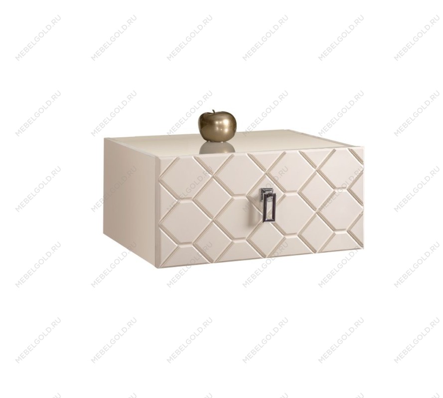 Тумба прикроватная Bogemia Fly Farfalle (Слоновая кость) (Lakobel/Хром) БМТП-1