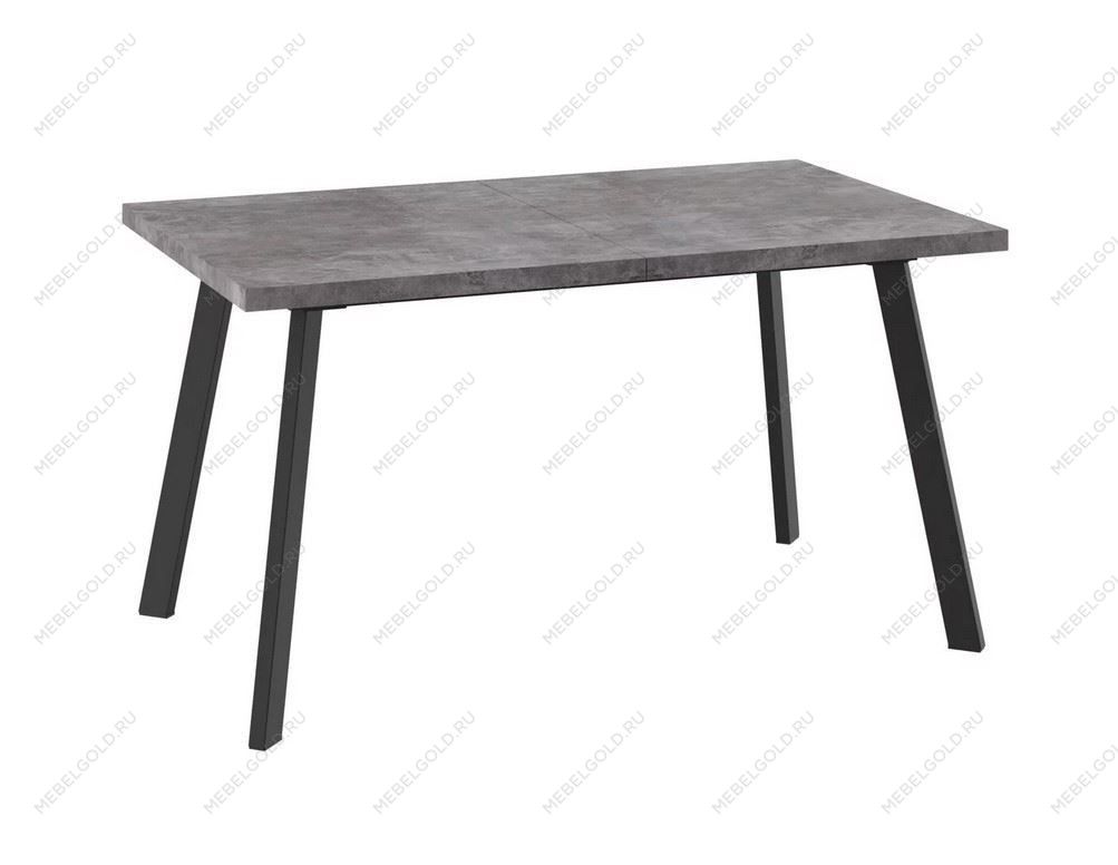 Стол раздвижной Бьерн-140 (Дымчатая керамика/Чёрный) 140(180)х85