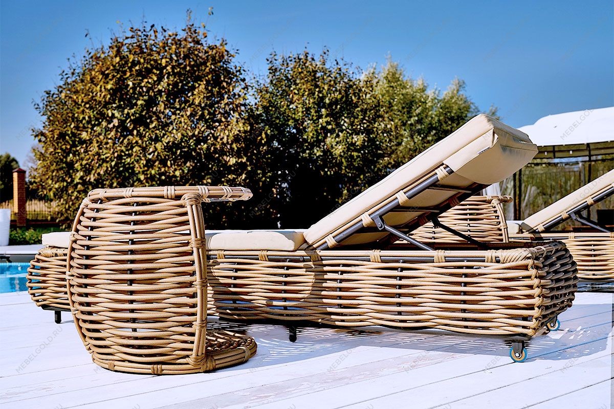 MOKKA MAJORCA Шезлонг, цвет соломенный | изображение 5