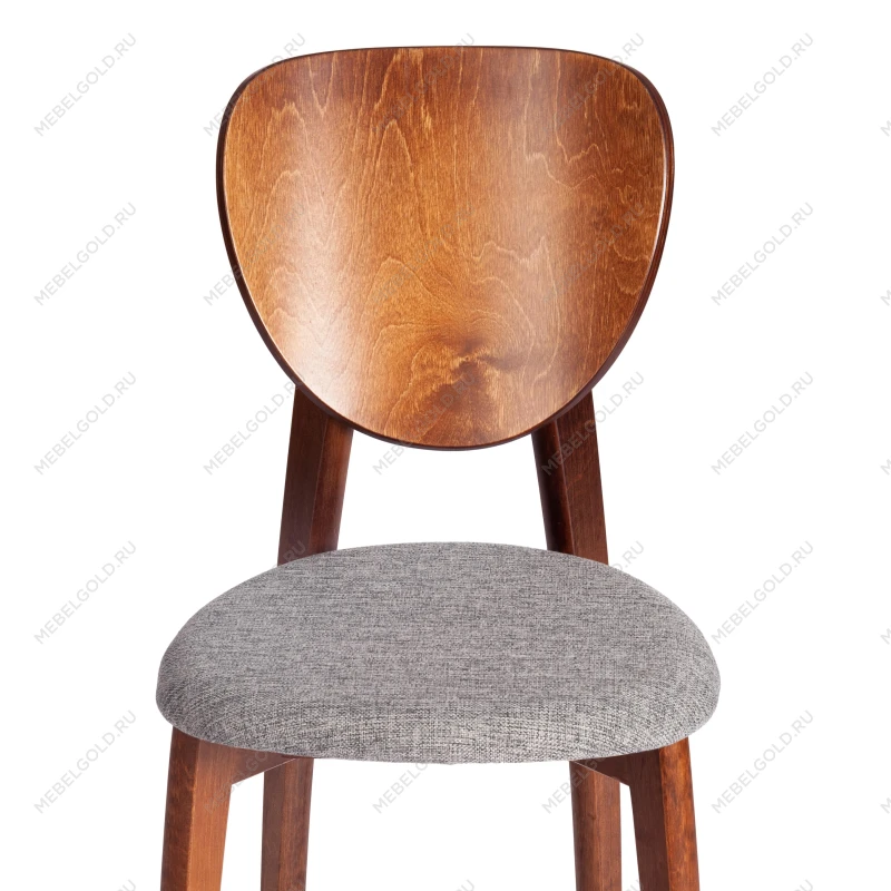 Стул DIAMANTE мягкое сидение, бук, 42x42x85см, коричневый, ткань wool dimgrey, серый | изображение 5