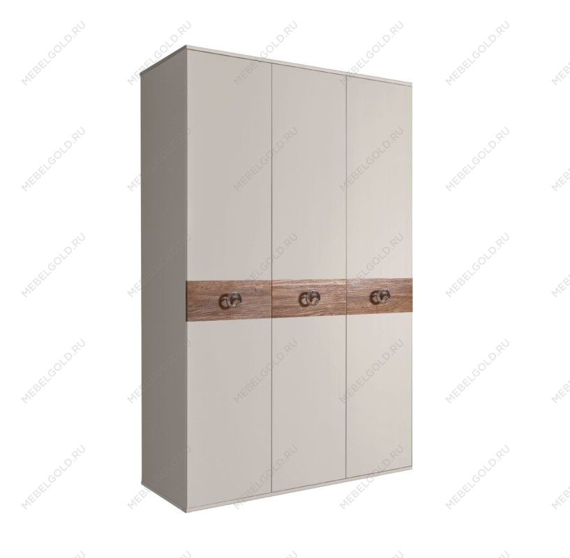 Шкаф 3-х дверный Bogemia Wood Fi (Шелк/Хром) БМШ2/3(Wo)