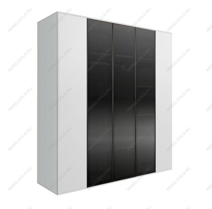 Шкаф 5-ти дв. Bogemia Air (Белый/Черный) БМШ2/5(3)