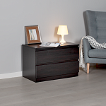 МАЛЬТА комод ИКЕА / IKEA 2 ящика 80х54 Дуб Венге | изображение 5