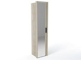 Шкаф 1-но дверный с декоративным обкладом, Мале (542*544*2316) Дуб галифакс белый