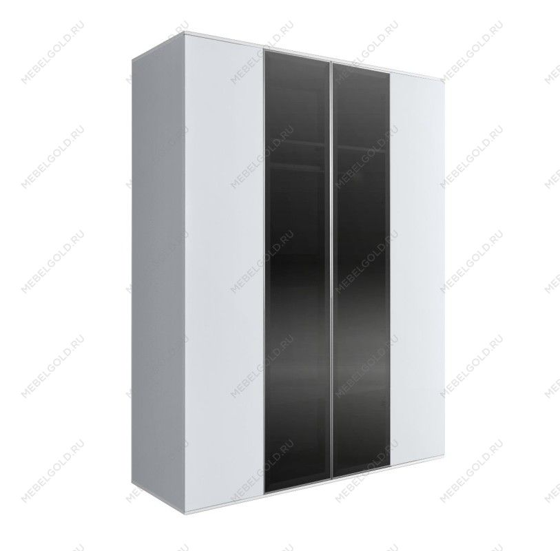 Шкаф 4-х дв. Bogemia Air (Белый/Серебро) БМШ2/4(2)