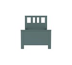 САГА кровать одинарная 90х200 темно-бирюзовая | изображение 1