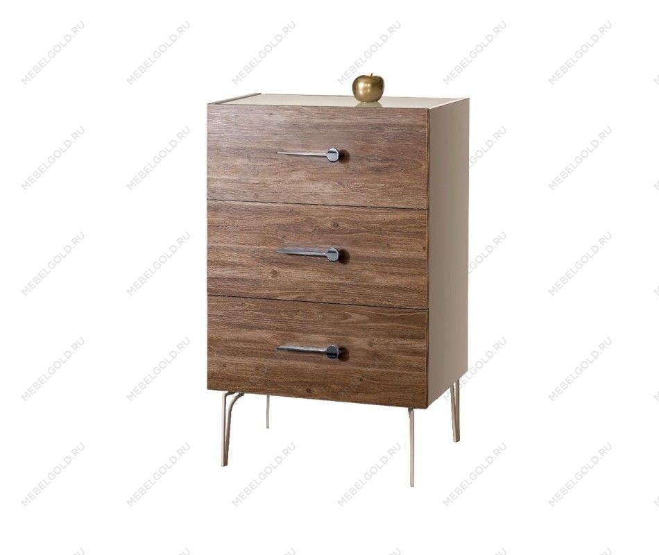 Комод Bogemia Wood Wo (Ваниль) (Lakobel/Хром) БМКМ-1(Wo)