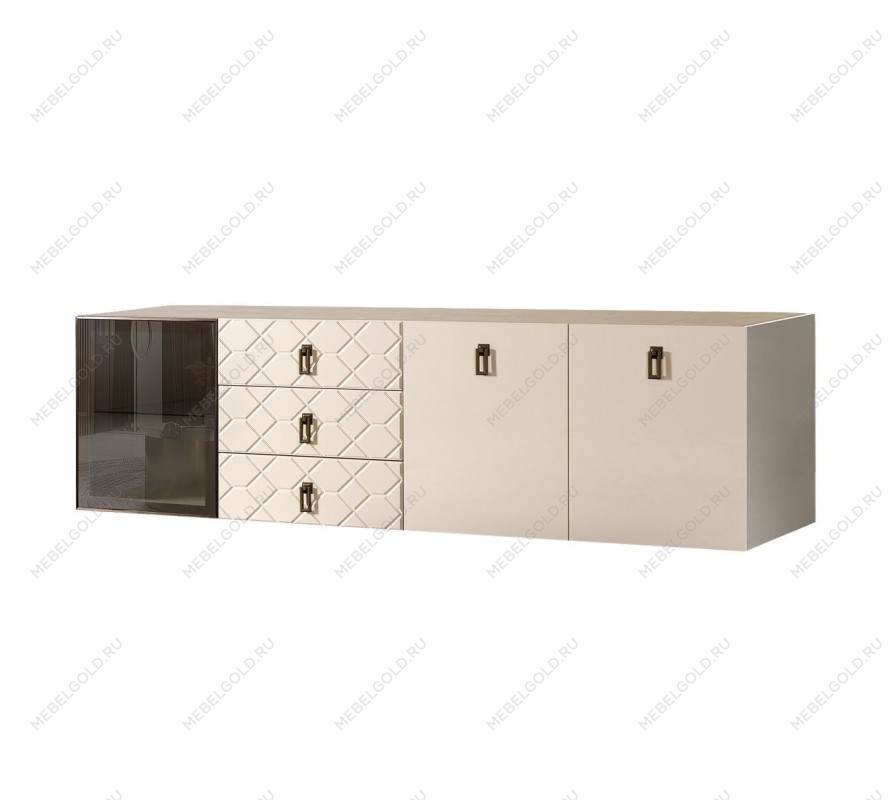 Комод 2.1м Bogemia Fly Farfalle (Слоновая кость) (Novabuk/Черный) БМКМ-5[4]