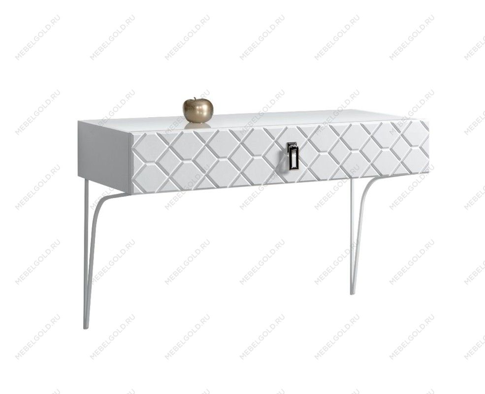 Стол туалетный (консоль) Bogemia Farfalle (Белый) (Lakobel/Хром) БМСТ-1(Fa)