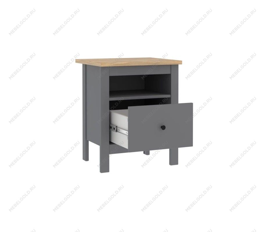 САГА тумба прикроватная серая/ясень | изображение 2