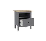 САГА тумба прикроватная серая/ясень | изображение 2