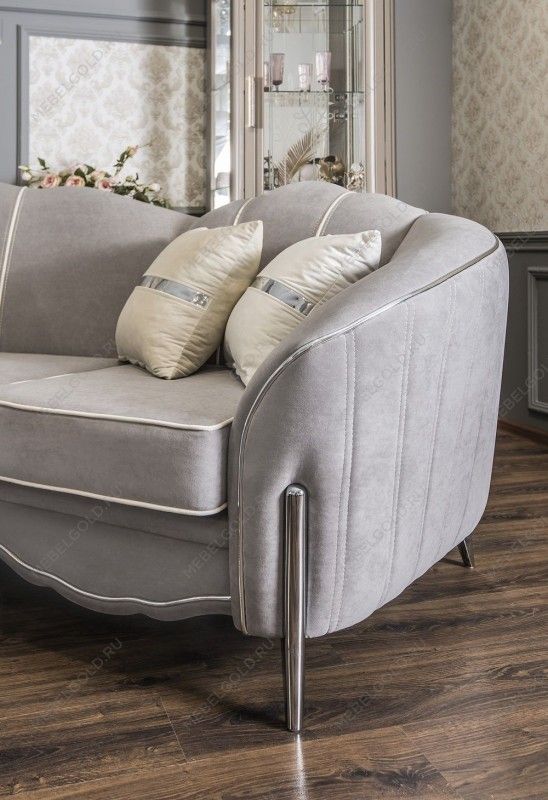 Диван Гравита угловой 3-у-2 серый серебро | изображение 3