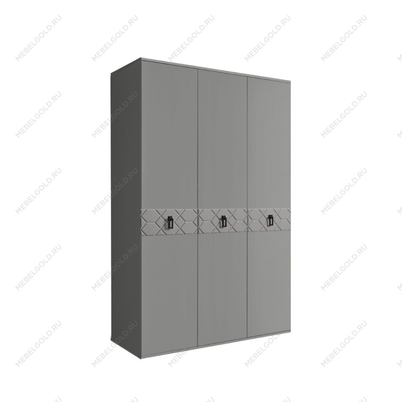 Шкаф 3-х дверный Bogemia Farfalle (Серый/Черный) БМШ2/3(Fa)
