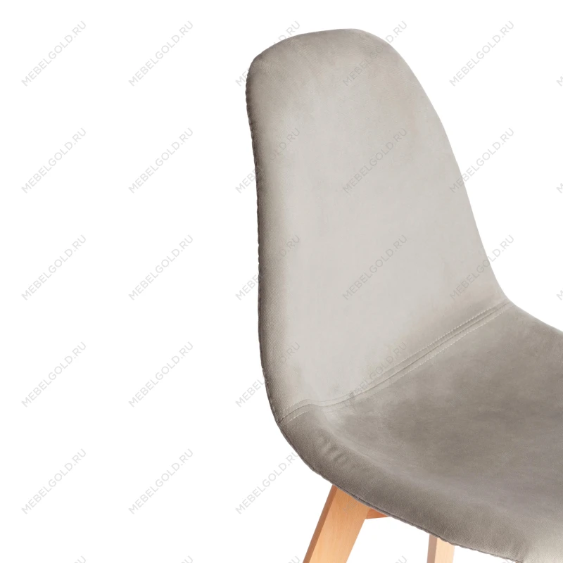 Стул CINDY SOFT (mod. C1021F1-1), велюр/дерево бук, 55 х 48 х 83 см, Светло-серый HLR39 / натуральный | изображение 7