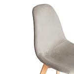 Стул CINDY SOFT (mod. C1021F1-1), велюр/дерево бук, 55 х 48 х 83 см, Светло-серый HLR39 / натуральный | изображение 7