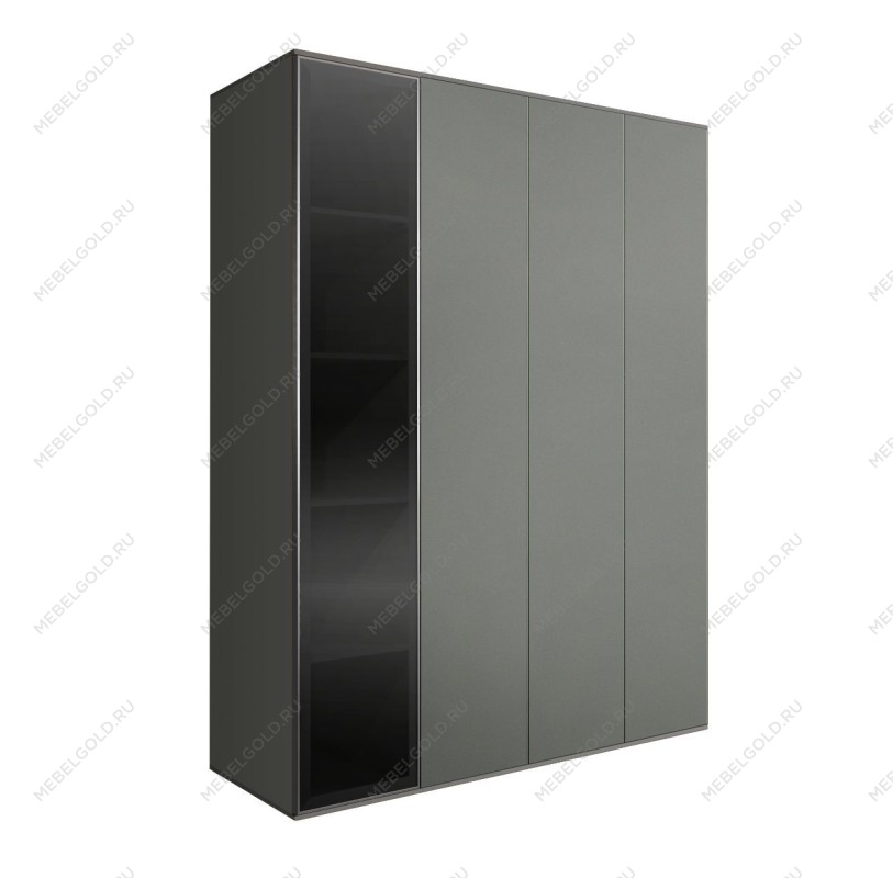 Шкаф 4-х дв. Bogemia Air (Серый/Серебро) БМШ2/4(1)