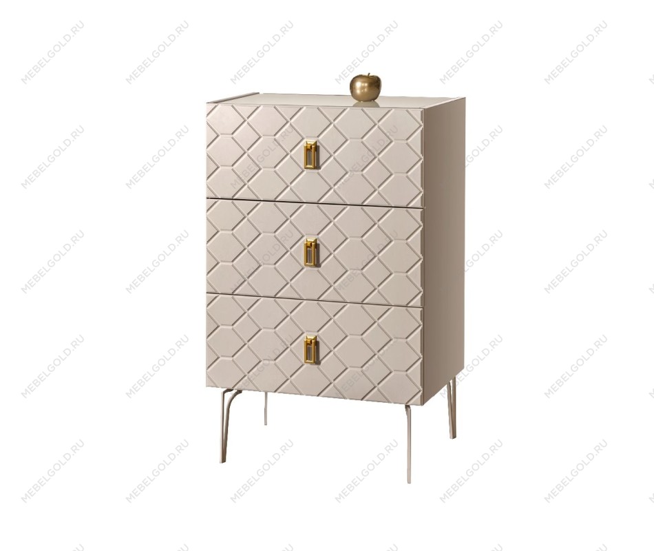 Комод Bogemia Farfalle (Ваниль) (Lakobel/Золото) БМКМ-1(Fa)