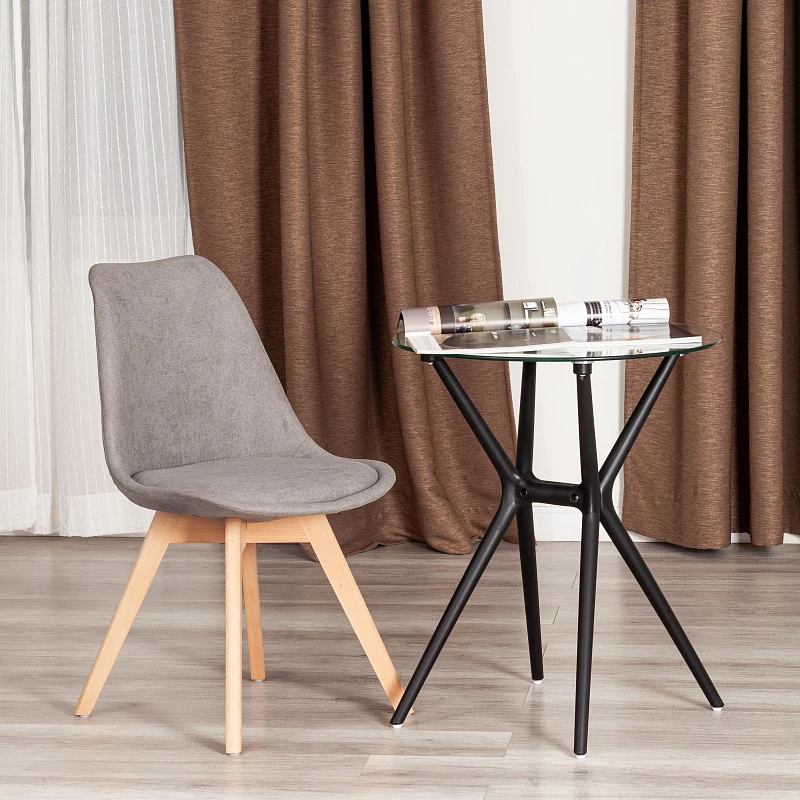 Стул TULIP SOFT (mod. 053V), дерево/пластик/ткань, 49,5 x 54,5 x 84 см, Серый (Grey) LY1701-26 | изображение 9