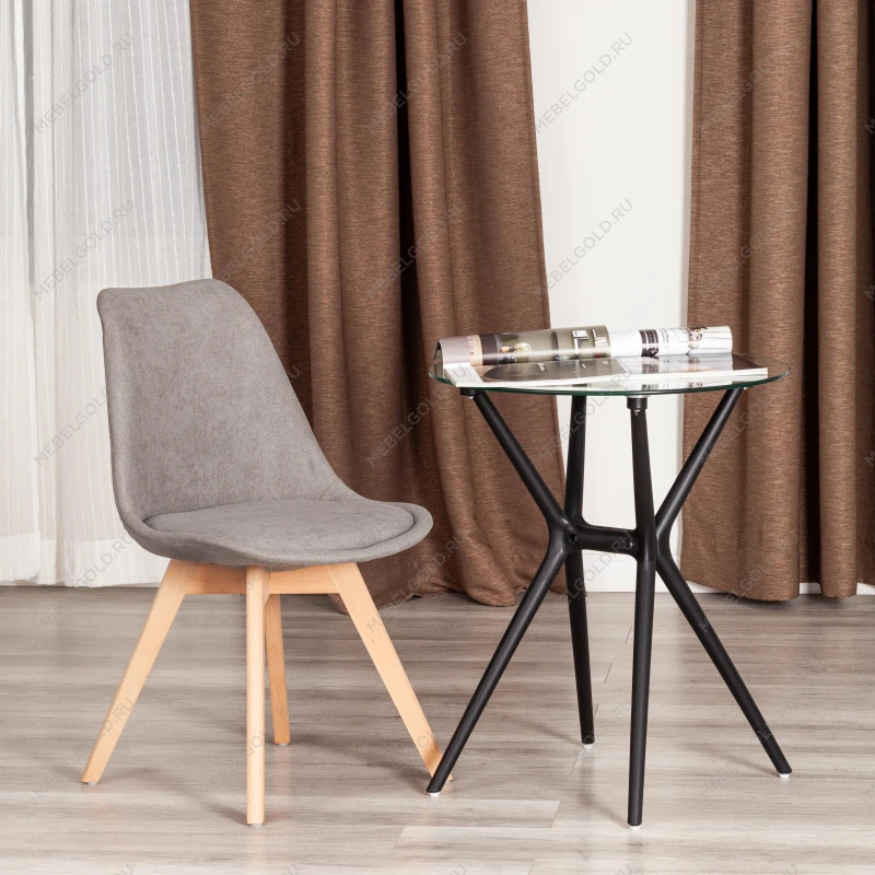 Стул TULIP SOFT (mod. 053V), дерево/пластик/ткань, 49,5 x 54,5 x 84 см, Серый (Grey) LY1701-26 | изображение 9