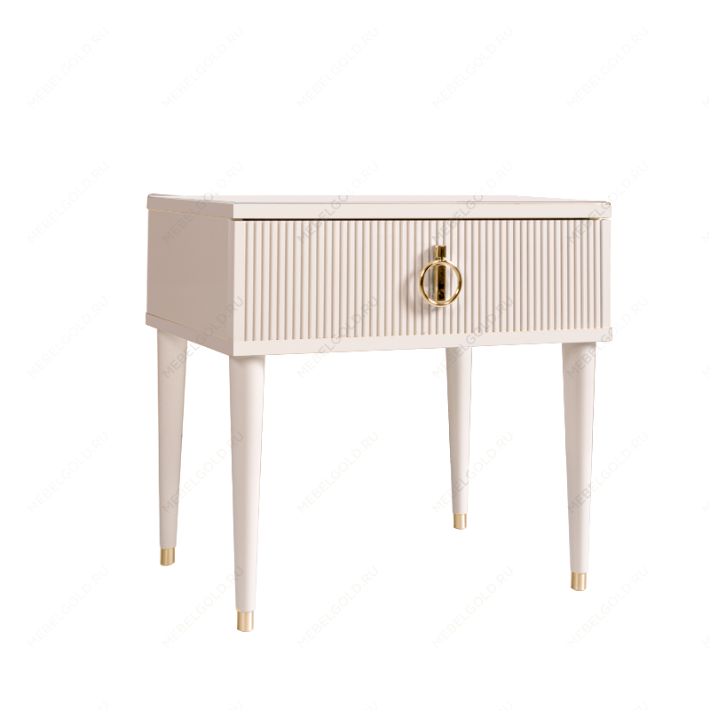 Тумба прикроватная Римини СОЛО (Бежевый/Золото) РМТП-1(s)