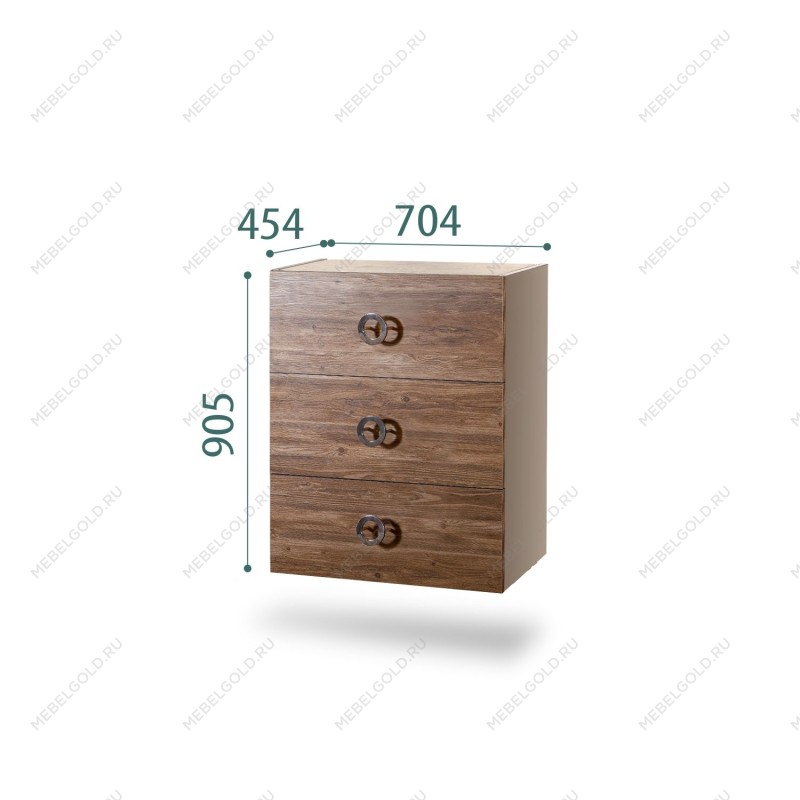 Комод Bogemia Fly Wood Fi (Ваниль) (Novabuk/Хром) БМКМ-1