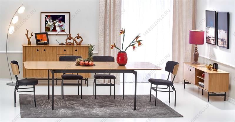 Стул кухонный Halmar SMART (дуб натуральный/черный) | изображение 2