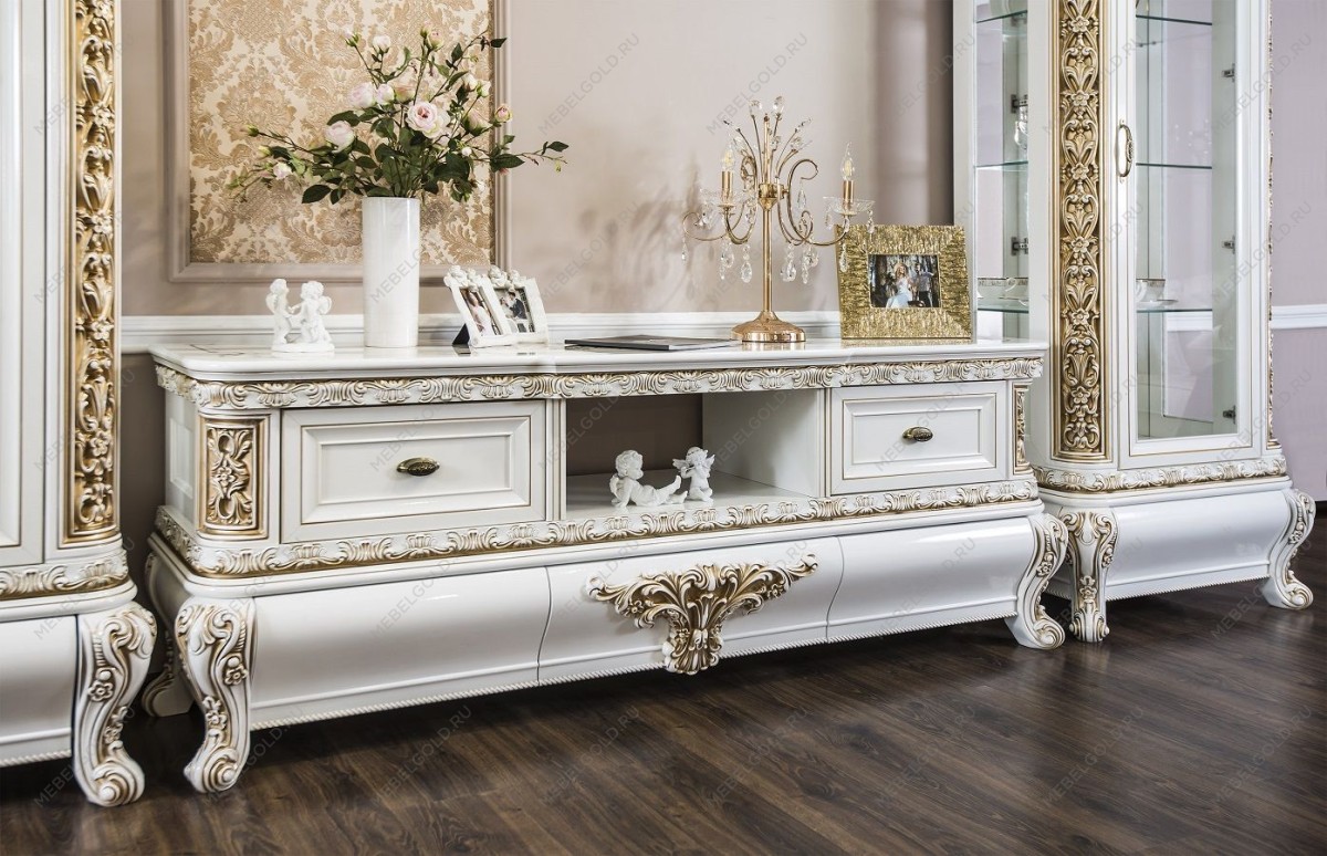 Гостиная Алсу 1+тв+2 белый глянец | изображение 2