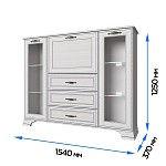 Тумба Тиффани 2V1D3S вудлайн кремовый | изображение 2