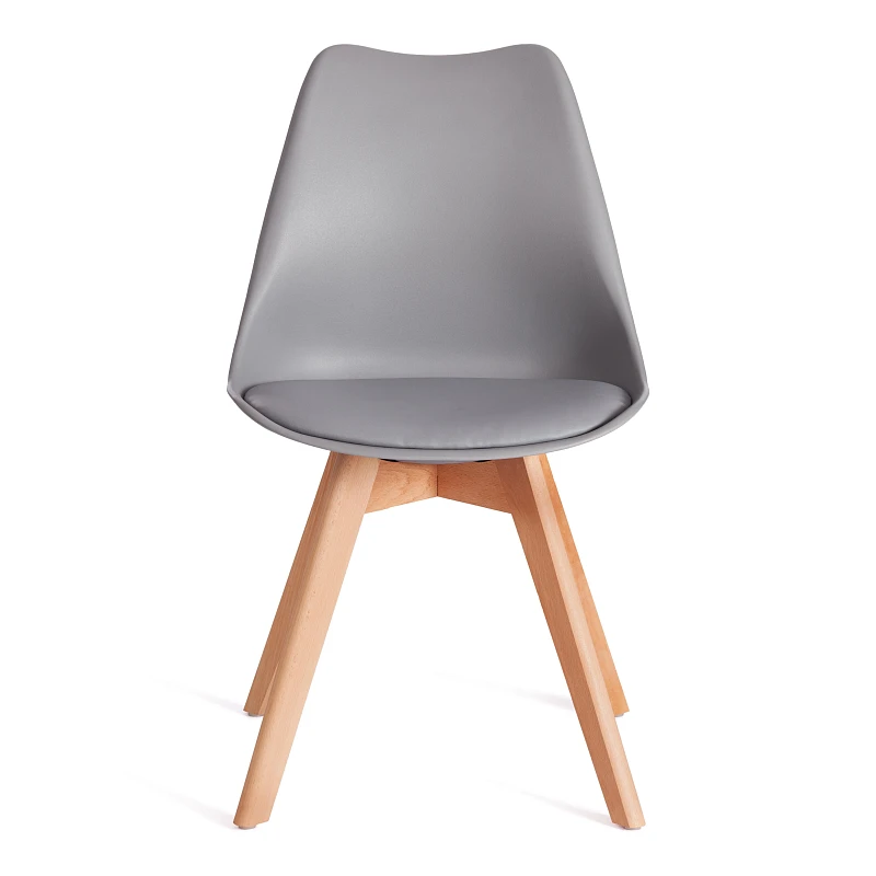 Стул TULIP (mod. 73-1), дерево/пластик/экокожа, 47,5x55x80 см, Серый (Grey) | изображение 4