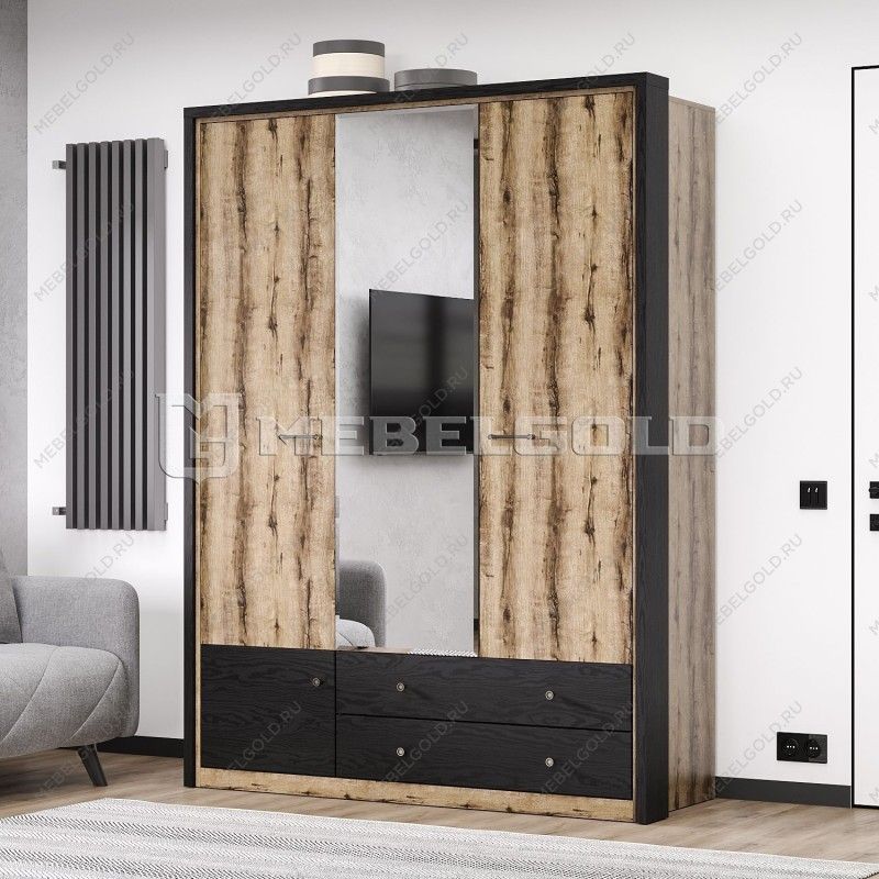 Шкаф 3-створчатый Джаггер 3DG2S Z | изображение 2