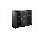 БРИМНЭС / СИРИУС тумба ИКЕА / IKEA 2 двери со стеклом и 3 ящика 117х95 Дуб Венге | изображение 3