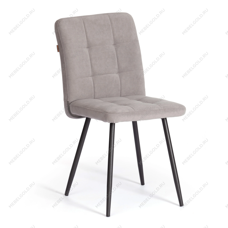 Стул обеденный Medeo, LT, флок, серый/черный, 29, 45х56х89 см