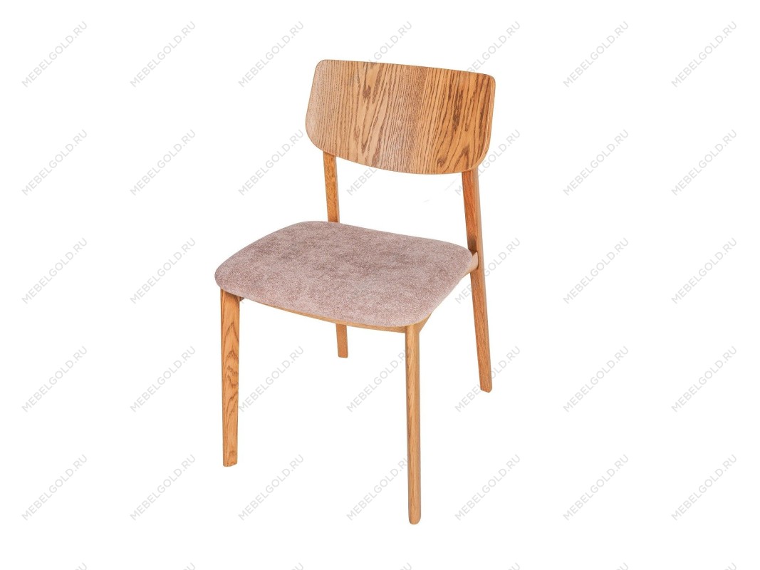 Стул LESTER жесткая спинка (Дуб натуральный с патиной темный орех - 48 Букле Коричневый) | изображение 1