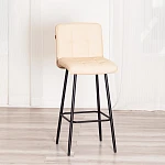 Барный стул Medeo/Медео, экокожа, бежевый, 45х56х113 см | изображение 14