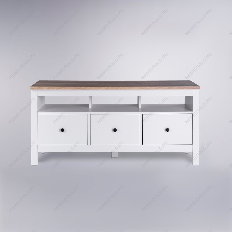 САГА тумба 3 ящика белая/ясень | изображение 2