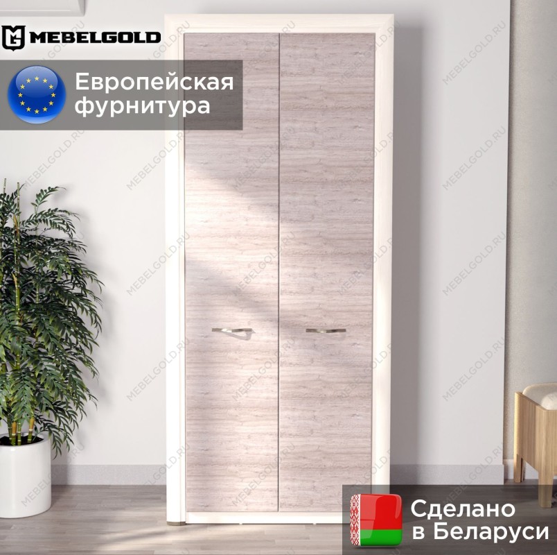 Шкаф 2-створчатый Оливия 2DG (без комплекта полок) | изображение 1