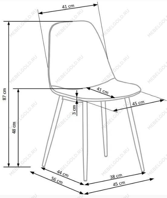 Стул кухонный Halmar K316 (серый/дуб медовый) | изображение 7