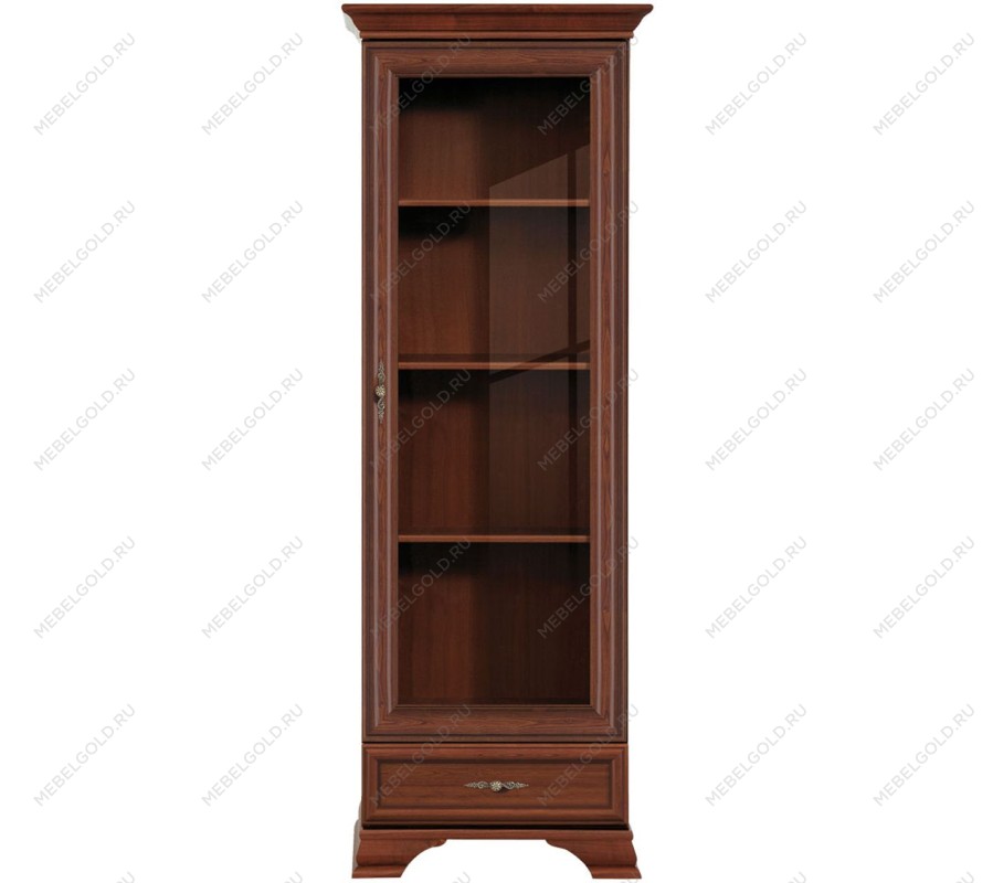 Шкаф с витриной Кентаки REG1W1S каштан - Выставка Балашиха