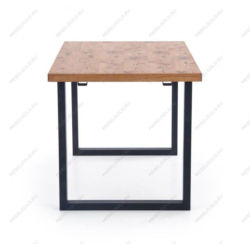 Стол обеденный Halmar HORUS раскладной (дуб светлый/черный) | изображение 1