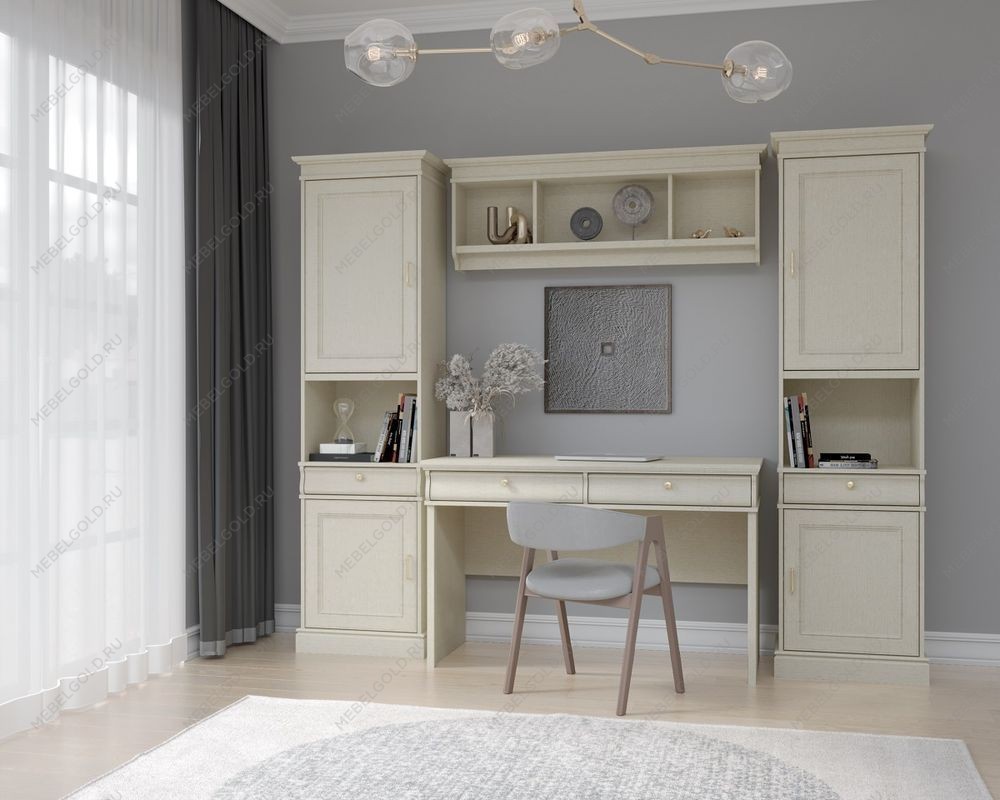 Полка навесная, Сиена (1349*237*464) Береза бежевая, 31808 | изображение 1