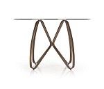 Стол обеденный Halmar LUNGO (коричневый/античное золото) | изображение 2