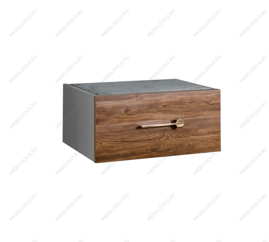 Тумба прикроватная Bogemia Fly Wood Wo (Серый) (Novabuk/Золото) БМТП-1