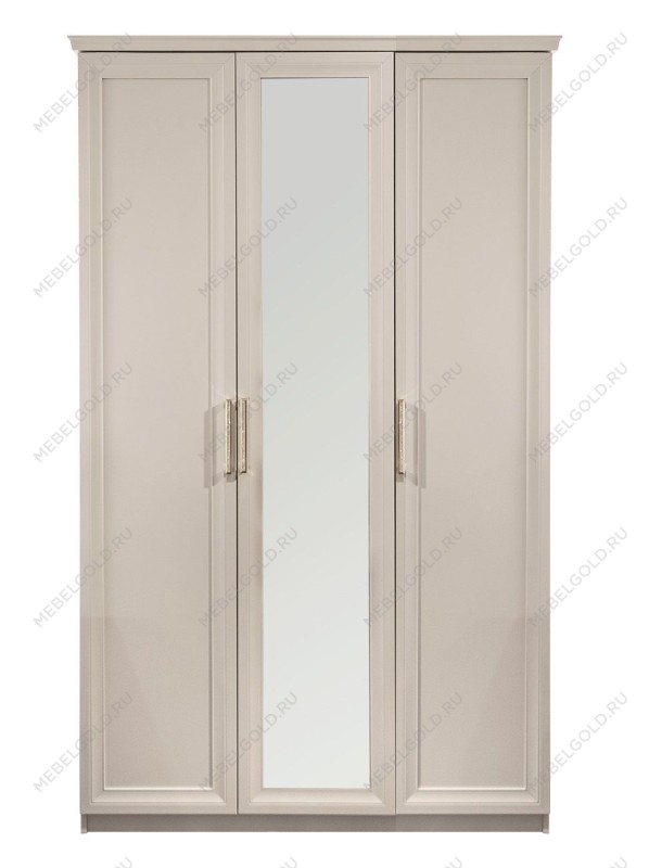 Шкаф Мокко 3-дверный с зеркалом бежевый | изображение 1